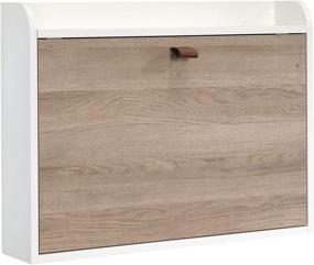 img 4 attached to Sauder Anda Norr Wall Desk: Stylish White Finish for Trendy Spaces