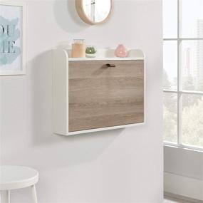 img 2 attached to Sauder Anda Norr Wall Desk: Stylish White Finish for Trendy Spaces