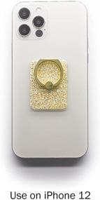 img 3 attached to Shiny Gold Cell Phone Ring Holder For Finger Or Hand
