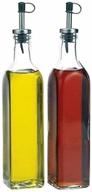 🍶 set of 2 glass oil & vinegar dispenser bottles - cruet containers logo