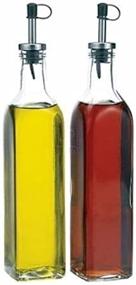 img 4 attached to 🍶 Set of 2 Glass Oil & Vinegar Dispenser Bottles - Cruet Containers