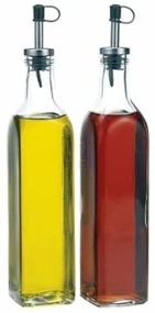 img 3 attached to 🍶 Set of 2 Glass Oil & Vinegar Dispenser Bottles - Cruet Containers