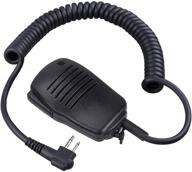 🔊 commixc walkie talkie speaker mic: enhanced 2-pin shoulder mic with earpiece jack - ideal for motorola two-way radios logo