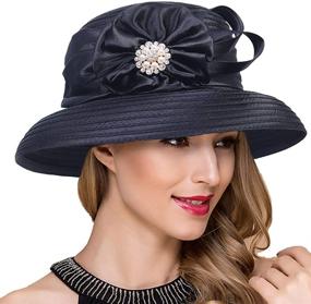 img 4 attached to 💒 Navy Kentucky Church Wedding Fascinators - Stylish Women's Accessories for Special Occasions