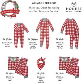 img 3 attached to HonestBaby Organic Holiday Jammies Painted Men's Clothing and Sleep & Lounge