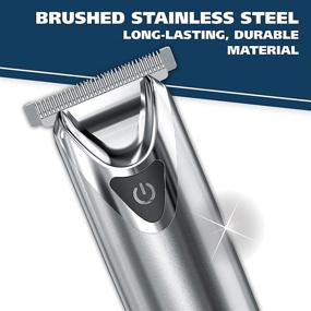 img 1 attached to 🧔 Wahl 9818 Stainless Steel Lithium Ion+ Beard and Nose Trimmer Kit for Men - Enhanced Battery Life and Precision Blades, All-in-One Men's Grooming Solution