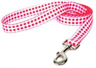 🐶 red gingham dog leash by yellow dog design логотип