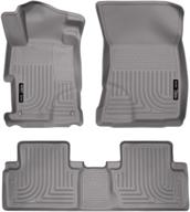 🚗 husky liners 98442: weatherbeater front & 2nd seat floor mats for 2012-2013 honda civic - grey logo
