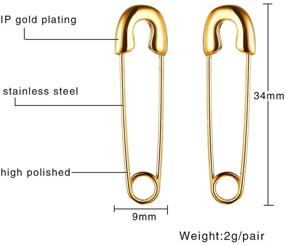 img 2 attached to Boldly Chic: Gold Plated Stainless Steel Cartilage Earrings for Stylish Women Seeking a Punk Goth Vibe