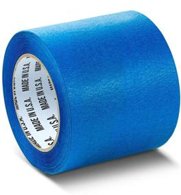 img 4 attached to 🔵 Premium Wide Blue Painters Tape, 4 inch x 60 Yards, 3D Printing Tape | Easy Clean Removal up to 21 Days, Masking Tape