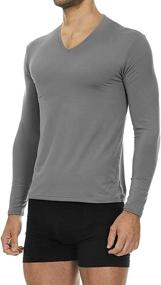 img 3 attached to 👕 Thermajohn Mens Ultra Soft V-Neck Thermal Underwear Shirt - Fleece Lined Long Sleeve Long Johns T Shirt for Optimal Comfort and Warmth