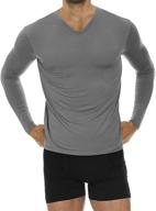 👕 thermajohn mens ultra soft v-neck thermal underwear shirt - fleece lined long sleeve long johns t shirt for optimal comfort and warmth logo