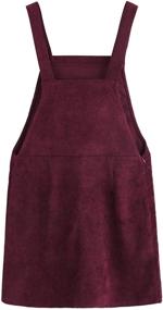 img 1 attached to 🍷 WineRed M Hooever Corduroy Pinafore Jumpsuit - Women's Clothing for Jumpsuits, Rompers & Overalls