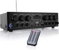 🔊 powerful 6 channel bluetooth home audio amplifier system with 750w, usb, micro sd, headphone, and microphone inputs - pyle pa sound receiver logo