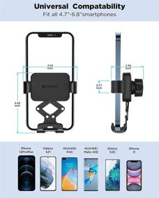 img 2 attached to 📱 Gravity Adjustable Car Holder Mount for iPhone 11 Pro Xs Max XR X 8 7 6, Galaxy S21 Note 10 9 Plus & More - Handsfree Vent Mount Cell Phone Holder Stand