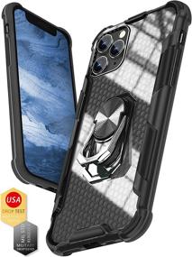 img 4 attached to 📱 ZTASEMI iPhone 11 Pro Case: Fingerprint Focused, Kickstand Design, Military-Grade Protection, Black