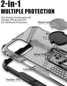 img 1 attached to 📱 ZTASEMI iPhone 11 Pro Case: Fingerprint Focused, Kickstand Design, Military-Grade Protection, Black