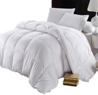 500-thread-count king size down comforter - 100% cotton, solid white - 750fp, 60oz fill weight logo