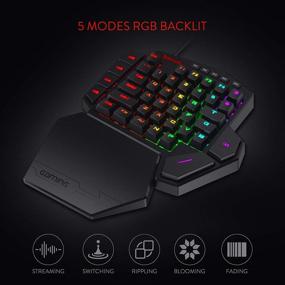 img 2 attached to Redragon K585 DITI RGB Mechanical Gaming Keyboard - Brown Switches, Type-C, 7 Onboard Macro Keys, Detachable Wrist Rest | 42-Key Professional Gaming Keypad