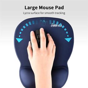 img 2 attached to Ergonomic Gaming Mouse Pad With Wrist Support Gel Rest For Laptop At Internet Cafe