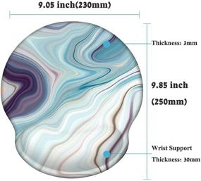 img 1 attached to 🖱️ Comfortable Vesmatity Mouse Pad with Wrist Support Gel for Home Office and Gaming - Mixed Color Marble Design