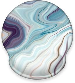 img 4 attached to 🖱️ Comfortable Vesmatity Mouse Pad with Wrist Support Gel for Home Office and Gaming - Mixed Color Marble Design