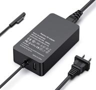 🔌 44w surface pro charger | compatible with microsoft surface laptop 1/2/3, surface pro 7/6/5/4/3/x, surface go 1/2, surface book 1/2, and surface laptop go | 15v 2.58a adapter logo