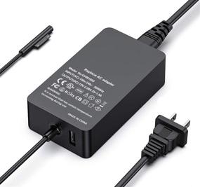 img 4 attached to 🔌 44W Surface Pro Charger | Compatible with Microsoft Surface Laptop 1/2/3, Surface Pro 7/6/5/4/3/X, Surface Go 1/2, Surface Book 1/2, and Surface Laptop Go | 15V 2.58A Adapter