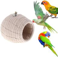 keersi rope weave bird breeding nest house toy for small to medium parrots - budgies, cockatiels, conures, canaries, finches, lovebirds, african greys, cockatoos, and amazons - ideal nesting box for perch and hatching in any parrot cage logo