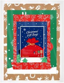 img 1 attached to PRETYZOOM Christmas Drawstring Gift Bags: 30 Pack of Assorted Styles for Effortless Xmas Present Wrapping