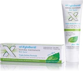 img 3 attached to 🦷 Xyloburst Fluoride-Free Xylitol Toothpaste with CoQ10 Cool Mint - Natural, SLS-Free, Paraben Free, Cruelty Free, 4 Ounce Tube Made in The USA (1 Tube)