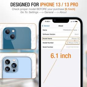 img 3 attached to 📱 Защитная пленка Trianium из закаленного стекла для iPhone 13 / iPhone 13 Pro - набор из 3 штук, 6,1 дюймов - HD-пленка - закаленное стекло 9H - с инструментом для выравнивания