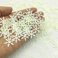 ❄️ white snowflakes confetti: perfect christmas, xmas, new year wonderland party decoration for diy arts and crafts logo