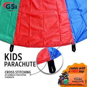 img 2 attached to 🌈 GSI Kids Play Parachute - Rainbow Parachute Toy Tent for Children - Ideal for Gymnastics Cooperative Play and Outdoor Playground Activities