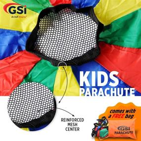 img 3 attached to 🌈 GSI Kids Play Parachute - Rainbow Parachute Toy Tent for Children - Ideal for Gymnastics Cooperative Play and Outdoor Playground Activities