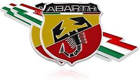 img 1 attached to Chromed Emblem Fender Sticker ABARTH