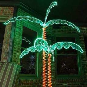 img 1 attached to 🌴 Waterproof 4.5FT Tall LED Rope Light Coconut Palm Tree for Outdoor Holiday Decoration (4.5ft)