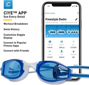 img 3 attached to 🏊 Enhanced Swim Experience: FINIS Smart Goggle Kit - Blue