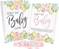 🎀 baby shower games, no mention of baby (pink, 8 x 10 in, 61 pieces) logo