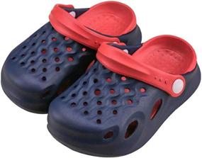 img 4 attached to Classic Non Slip Slippers Lightweight Removable Boys' Shoes ~ Clogs & Mules