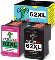 yatunink remanufactured hp 62xl 62 xl black color ink cartridges - compatible with envy 5640, 5642, 5643, 5646, 5660, 7640, 7645 & officejet 5740, 5745, 5746, 200, 250 printer (2 pack) logo