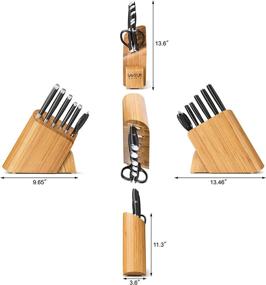 img 1 attached to German Steel Forged 7-Piece Knife Block Set by Saveur Selects - 1026313