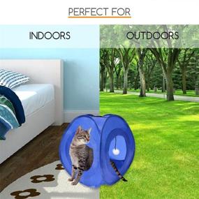 img 2 attached to Convenient and Fun MYDEAL PRODUCTS Pop Up Kitty Play and Sleep Tent for Cats, Kittens, and Small Animals – Portable, Foldable Design with Built-in Toy!