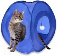 convenient and fun mydeal products pop up kitty play and sleep tent for cats, kittens, and small animals – portable, foldable design with built-in toy! logo