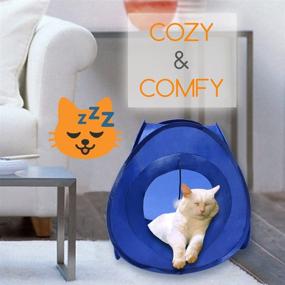 img 1 attached to Convenient and Fun MYDEAL PRODUCTS Pop Up Kitty Play and Sleep Tent for Cats, Kittens, and Small Animals – Portable, Foldable Design with Built-in Toy!