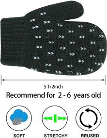img 2 attached to Toddler Winter Gloves Stretch Gripper Boys' Accessories