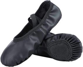 img 4 attached to Dynadans Leather Slippers Toddler Black 4 5M Girls' Shoes