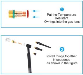 img 1 attached to Enhance Welding Performance with Jack&amp;Dave 23pcs/set New Pyrex TIG Welding Torch Gas Lens #10 Pyrex Cup Kit for Tig WP-17/18/26 Torch Welding Accessories