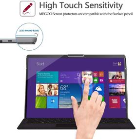 img 2 attached to 📱 Обновленный Защитный стеклоэкран Megoo - 13 дюймовый Microsoft Surface Pro X - Легкая установка, устойчивость к царапинам, отзывчивая защита экрана на касание