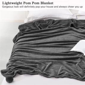 img 2 attached to 🧸 Ausener Fleece Baby Blanket: Soft & Warm Flannel Toddler and Kids Blanket (30x40 inches) - Luxurious Dark Gray Blanket, Lightweight & All-Season Fuzzy Comfort